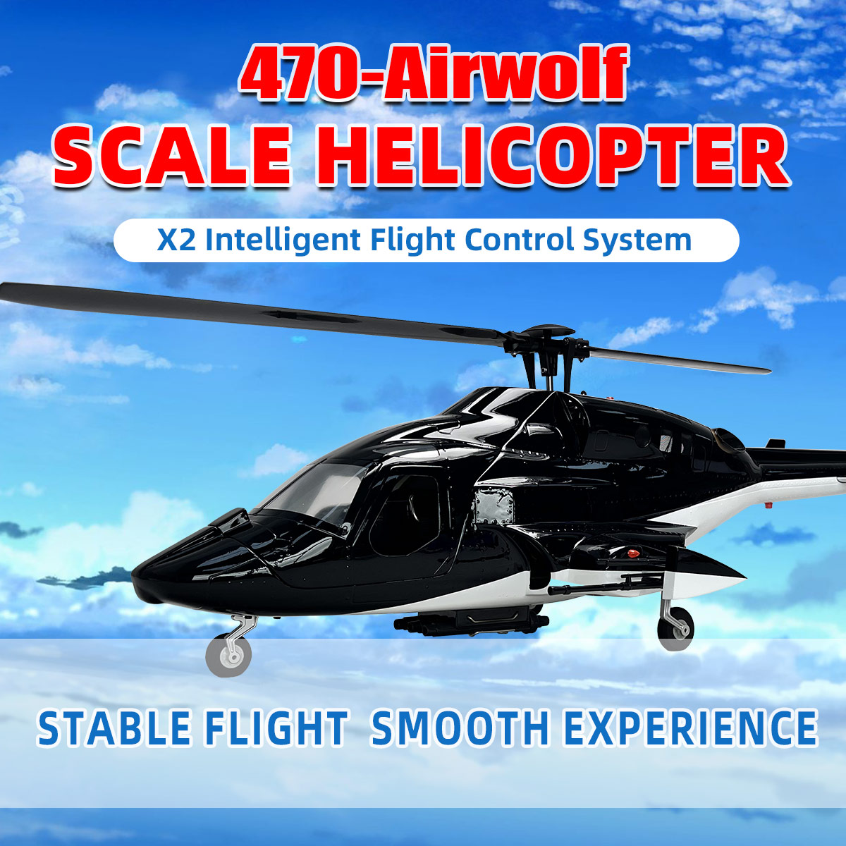 Rc Helicopter Nitro - 470 rozmiar Airwolf RTF helikopter RC