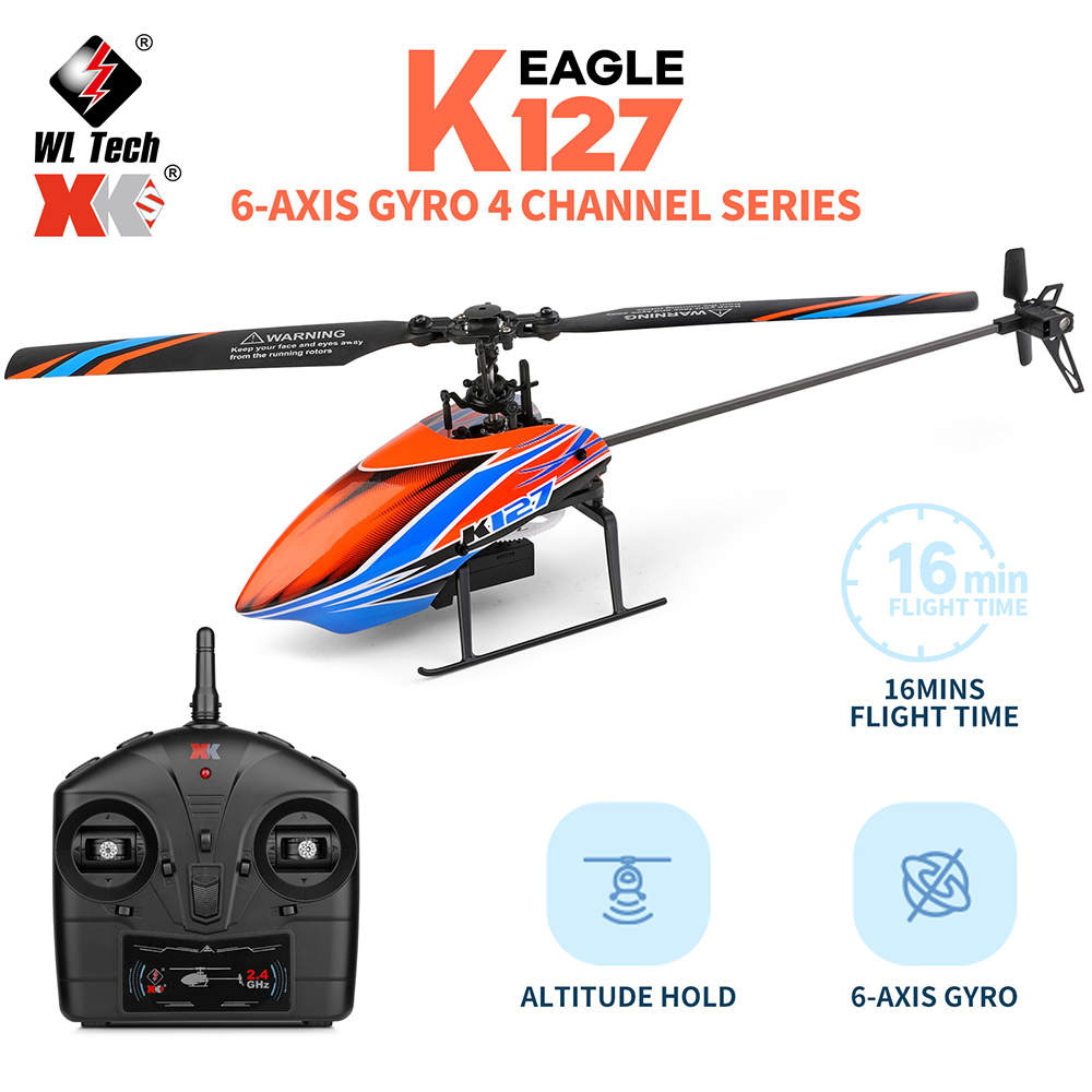 WLtoys XK K127 2.4G 4CH 6-Aixs – Rc Helicopter Single Rotor recenzja i cena