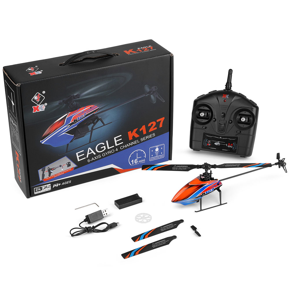 WLtoys XK K127 2.4G 4CH 6-Aixs – Rc Helicopter Single Rotor recenzja i cena
